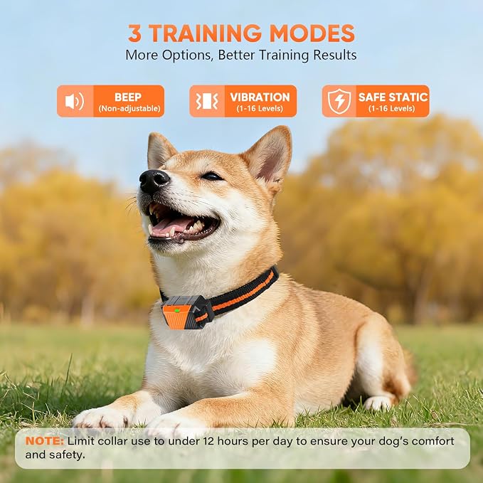 Shock Collar for Dogs, Dog Training Collar with Remote,3 Training Modes