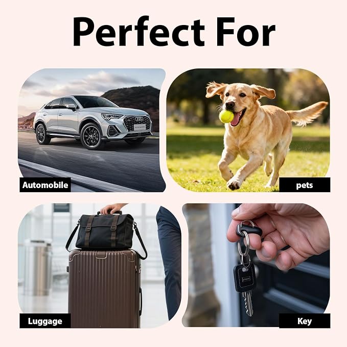 GPS Tracker for Dogs Mini Easy-to-Use Cat GPS Tracker | Waterproof and Drop-Proof Real-Time with Battery Life of 365 Days No Subscription Required for Android and iOS