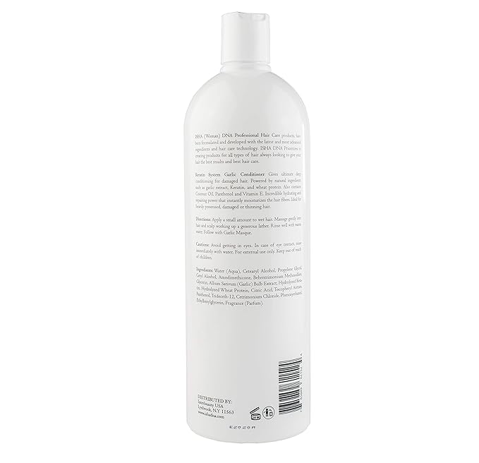 Garlic Conditioner - 32 Fl Oz, Infused with Keratin and Garlic Extract For Damaged Thinning Hair - Stops Hair Loss and Promotes Growth - Deep Conditioning - Sulfate and Paraben Free