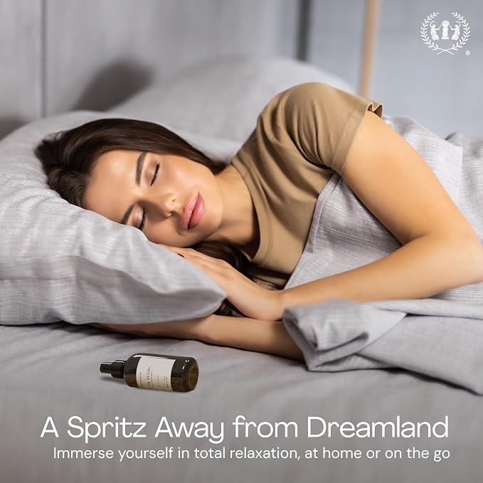 Muse Apothecary Pillow Ritual - Aromatic, Calming and Relaxing Pillow Mist, Linen and Fabric Spray - Infused with Natural Aromatherapy Essential Oils - 4 oz, Tonka Bean + Amber + Warm Cedarwood