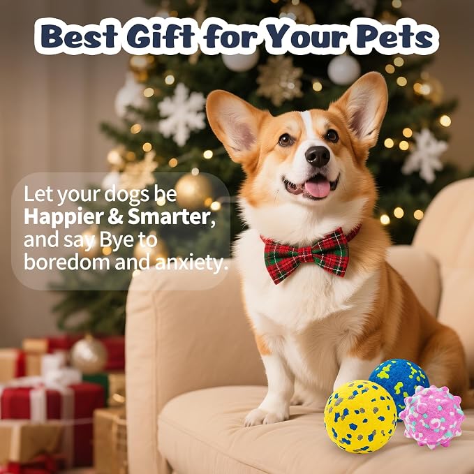 HIPPIH Dog Balls Tennis Balls, Dog Chew Toys for Aggressive Chewers ETPU