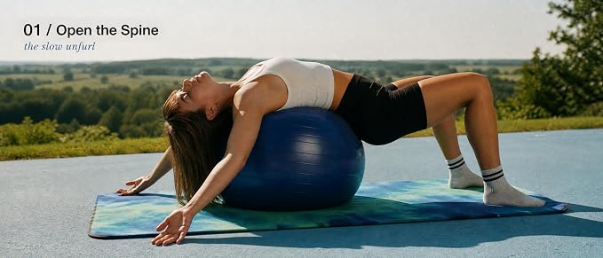 65cm Exercise Ball Large | 2 Packs Yoga Stretching Blocks | Fitness Bands Fabric 3-Levels | Pilates Kit for Home Workouts, Exercise Bands Resistance Bands Set, Resistance Bands for Legs