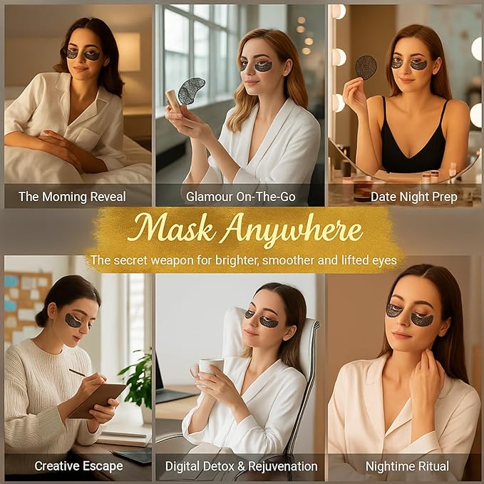 Under Eye Patches（24 Pairs），Lace Eye Mask for Puffy Eyes and Dark Circles，Collagen Skin Care Products，Hydrating, Smoothing, Brightening，Anti-Aging Eye Patch for Under Eye Bags