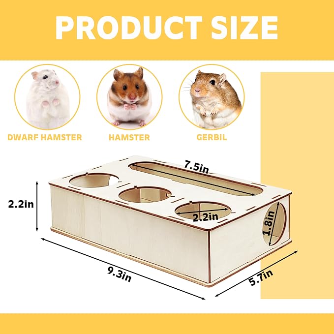 Big+Spring+Sales,Hamsters Foraging Toys, Small Animals Hide Treats Foraging Puzzle Toys,Wooden Foraging Game Interactive Enrichment Toy for Hamsters,Chinchillas,Rats and Gerbils
