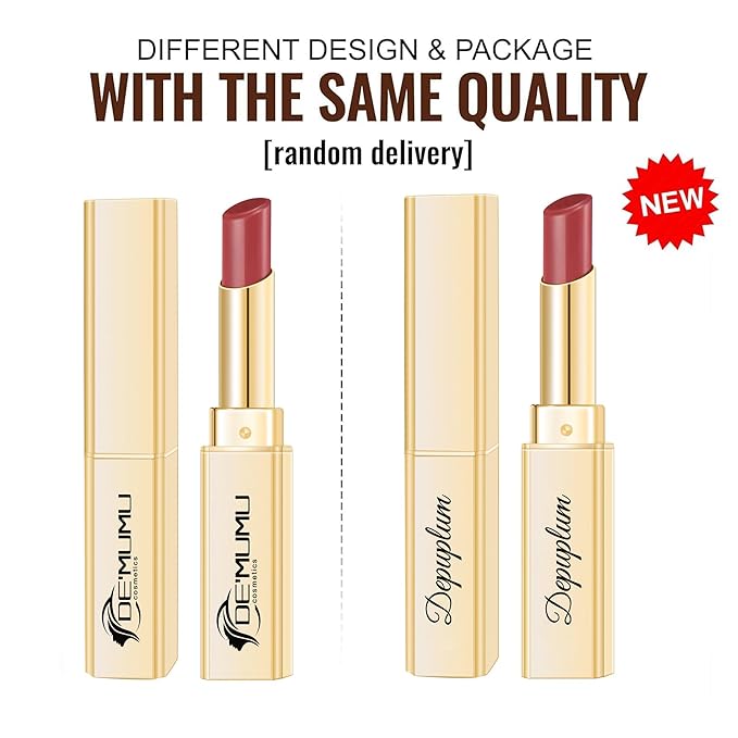 Brown Lipstick for Women Hydrate Glossy Lipstick Moisture Lip Gloss Sheer-Medium Coverage Long Lasting Lipsticks for Dry Lips (DM72 Brown)