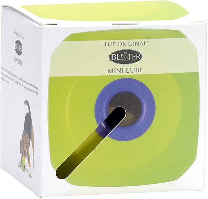 Kruuse Buster Cube Dog Toy – Large, Lime – Interactive Treat Dispensing Puzzle Feeder for Dogs – Durable, Mentally Stimulating Enrichment Toy for Slower Eating & Boredom Reduction