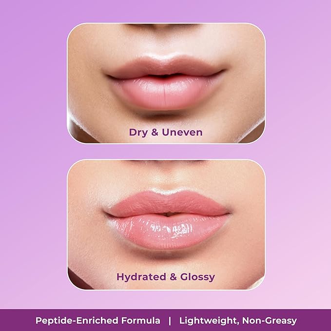 The Beauty Spy Mystic Gemstone Lip Oil, Moisturizing & Hydrating Lip Gloss - Non Sticky, Plumping Lip Oil for Dry Lips (Amethyst)