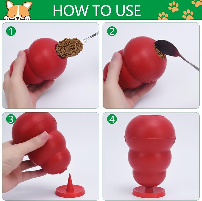 YeeBeny 4 Pack Dog Chew Toy Stopper Plug Fit L XL Kong Freezer Treat Toys