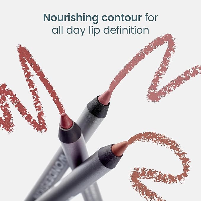 Wonderskin Lipliner Pencil - 360 Contour Lipliner, Long Lasting, Sharpenable, Waterproof and Transfer-Proof Brown Lip Liner Pencil (Saddle)
