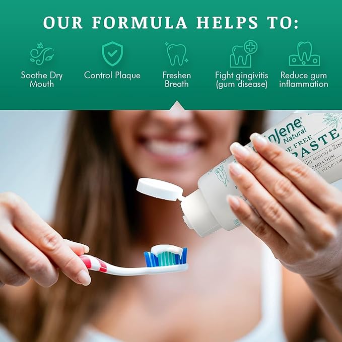 SprinJene Natural Toothpaste – Fluoride Free Clove & Mint Toothpaste for Healthy Gums & Fresh Breath – Gum Care with Patented Black Seed Oil & Zinc – Made in The USA (4 Pack)