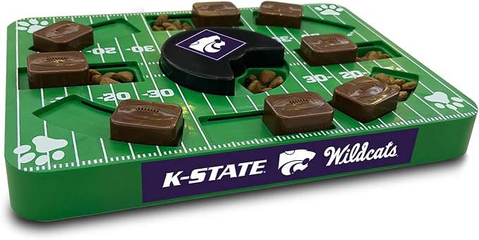 Pets First NCAA Kansas State Wildcats Puzzle Toy, Puzzle Treat Dog Toy, Interactive Dog Treat Toy, Dog Puzzle Feeding Slow Toy