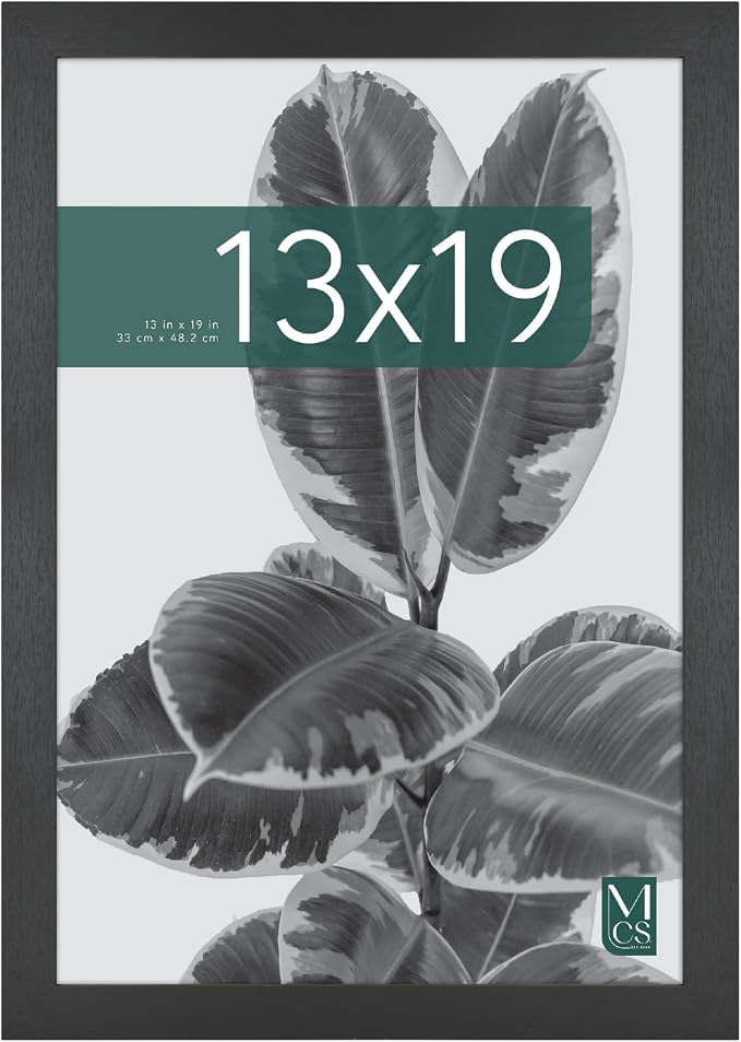 MCS Studio Gallery 13x19 Picture Frame Black Woodgrain Engineered Wood, Rectangle Photo Frame for Photos, Posters & Art Prints (1-Pack)
