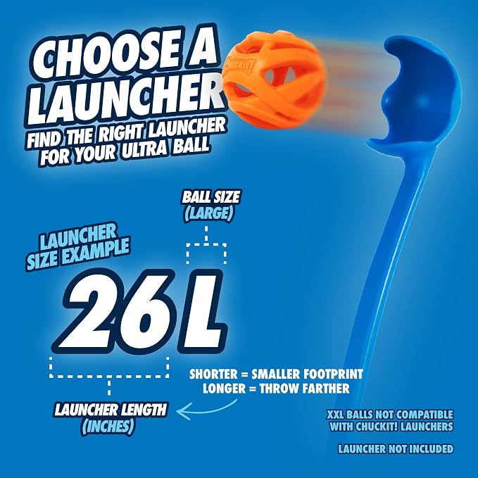 Chuckit! Air Fetch Ball, Large 3in, for Dogs 60-100lbs, 1 Pack
