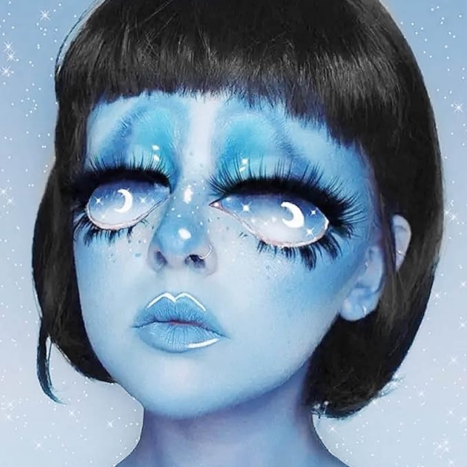MEICOLY Light Blue Face Body Paint,Pale Baby Blue Face Paint Sadness for Halloween Corpse Bride Avatar Smurf Sally Cosplay Makeup,2.37Oz Large Tube Washable Body Paint for Adult and Kids