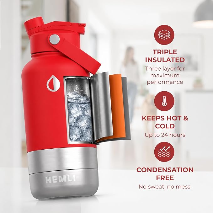 32 oz. Dog Water Bottle, Insulated Dog Travel Water Bottle, Stainless Steel Pet Water Bottle Dispenser Portable Food and Water Bowl for Dogs for Walking Dog Canteen Travel Kit
