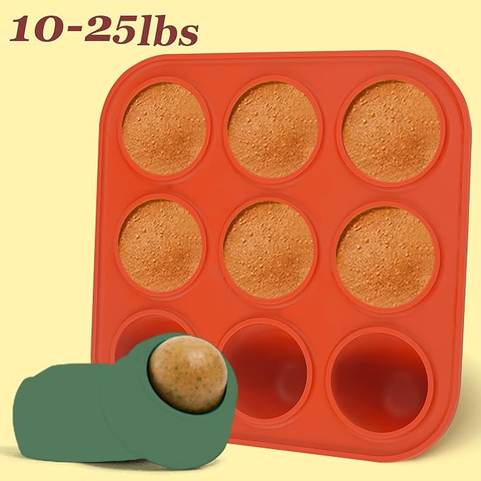 9-Cavity Silicone Frozen Dog Treat Mold for Woof Pupsicle & Power Chewer Pupsicle Small 10-25lbs,Reusable Frozen Dog Treat Tray Mold for Pupsicle Toy