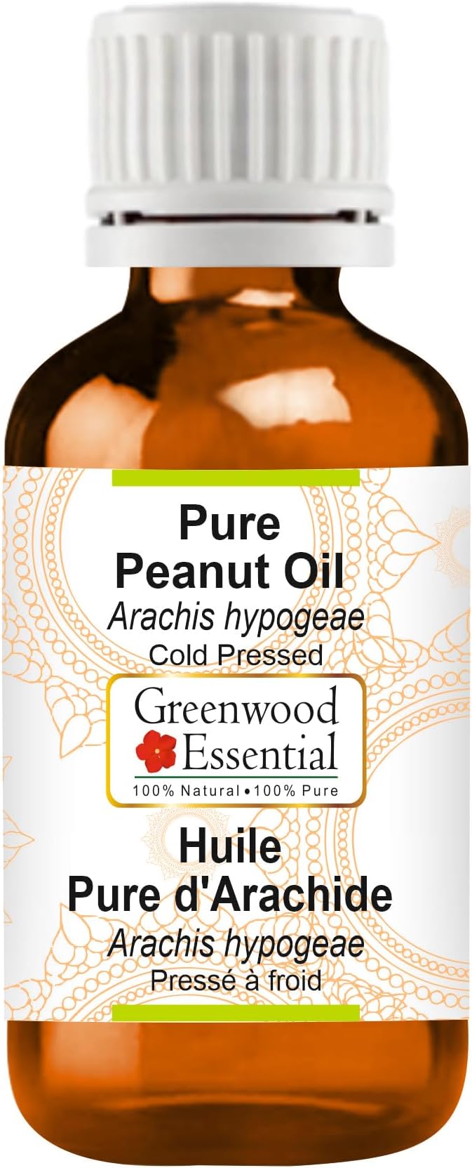 Greenwood Essential Pure Peanut Oil (Arachis hypogeae)100% Natural Therapeutic Grade Cold Pressed 30ml (1.01 oz)