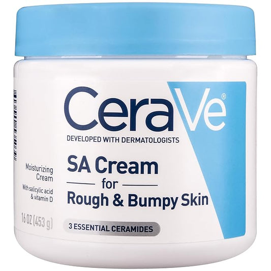 CeraVe Moisturizing Cream with Salicylic Acid, Exfoliating Body Cream with Lactic & Hyaluronic Acid, Niacinamide, and Ceramides, Fragrance Free & Allergy Tested, 16 Ounce