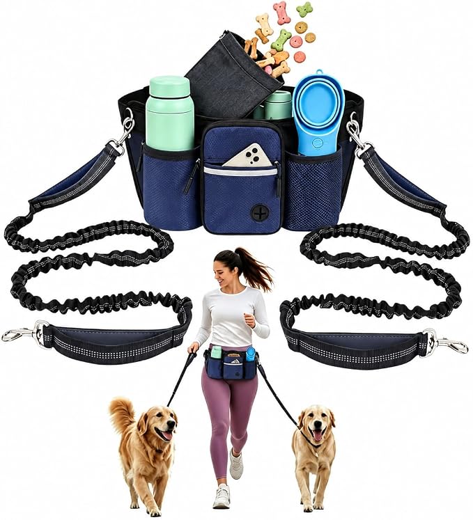 Dog Treat Pouch for Training, Navy Blue