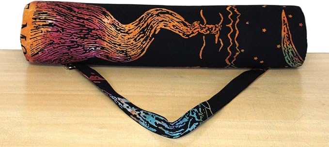 ICC Black Gold Mandala Full-Zip Exercise Yoga Mat Carry Bag Gym Beach Pilates Carrier Bags Hippie Mandala Indian Cotton Bag