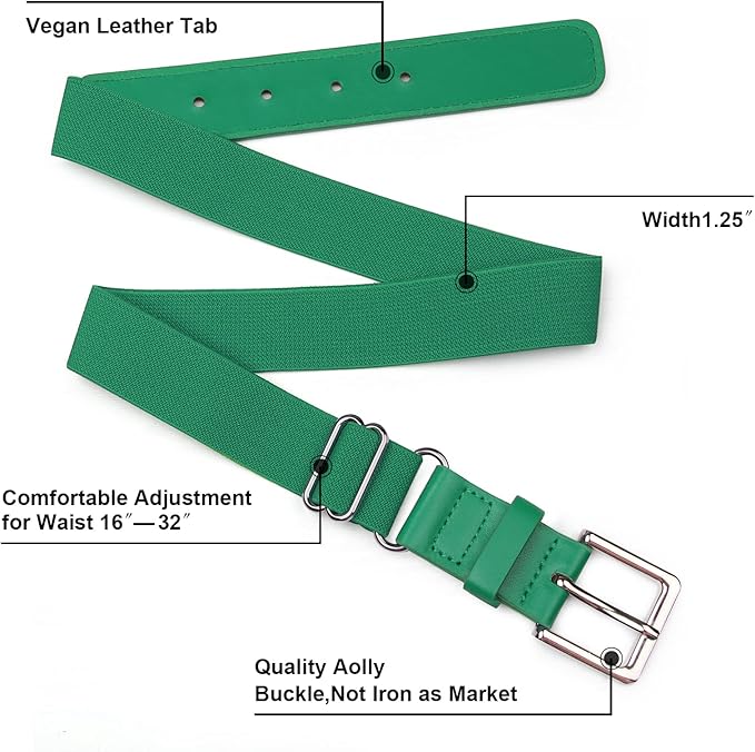 UnFader Baseball Socks and Belts Combo for Youth and Adult, Elastic Softball 2 Pair Socks and 1 Belts