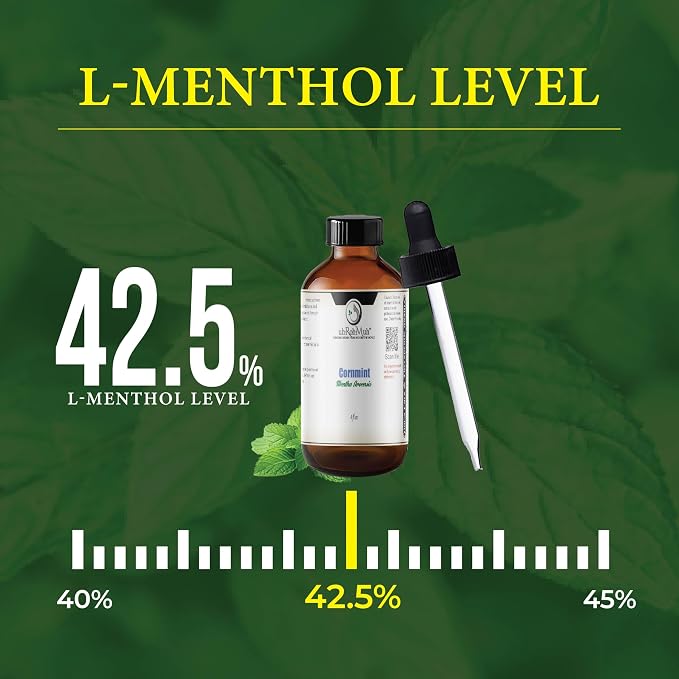 Cornmint Essential Oil - 100% Pure & Natural Essential Oil for Aromatherapy, Home Essential Diffuser Oil, Refreshing Minty Aroma for Aromatherapy and Skincare - Sourced from India 15ml