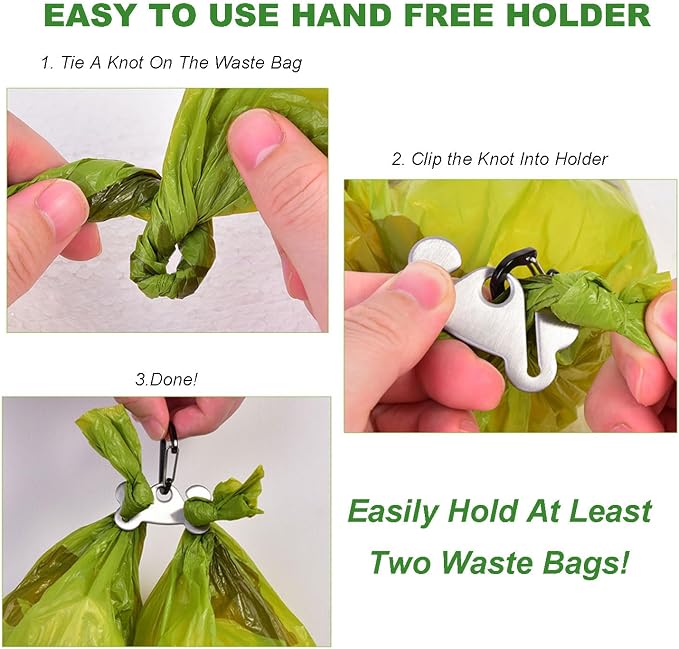Dog Waste Bag Dispenser Pet Poop Bags Holder for Doggie Waste Bags Dispensers Soft Fabric Zipper Small Doggy Puppy Pouch for Leash Accessory Attachment with Carrier,2PCS Black