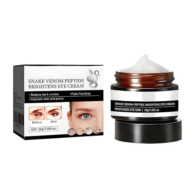 Snake Peptide Eye Cream，Anti-Aging Eye Cream for Dark Circles, Puffiness & Wrinkles, Hydrating Eye Treatment with Niacinamide & Glycerin (1)