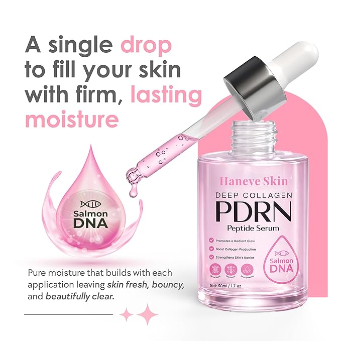 Deep Collagen PDRN Salmon DNA Peptide Serum with Niacinamide – Hydrating Facial Serum with Collagen-Supporting Peptides & Barrier-Strengthening Formula – For Smooth, Radiant, Moisturized Skin – 50ml