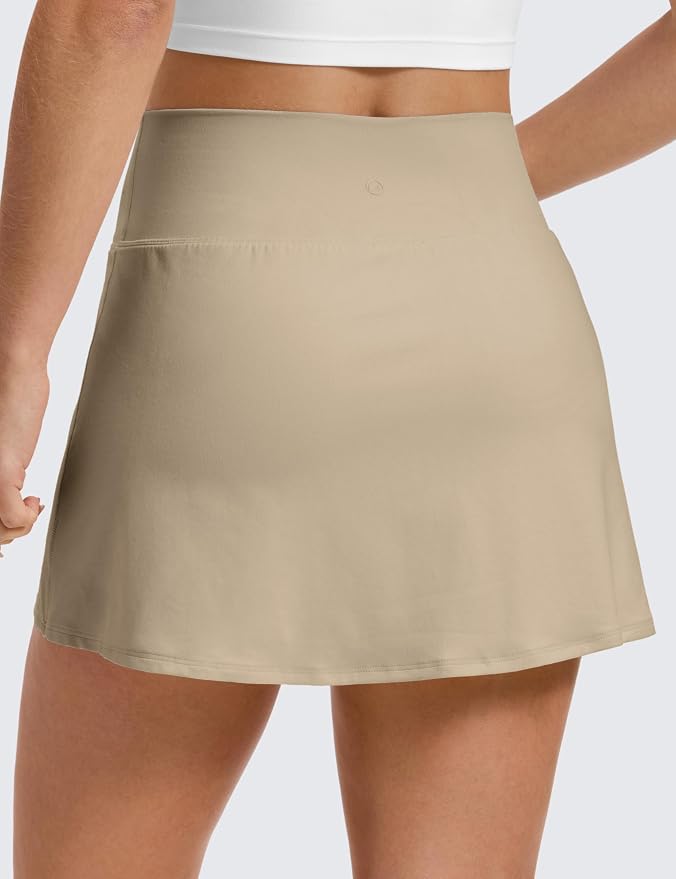 CRZ YOGA Butterluxe High Waisted Tennis Skirts | Built-in Shorts with Pockets, Extremely Soft, Casual, A Line, Stretchy, Mini, Skort for Women
