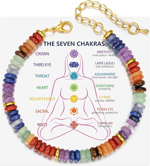 Yavannah Crystals and Healing Stones Beaded Bracelets Stress Relief Spiritual Gifts for Women