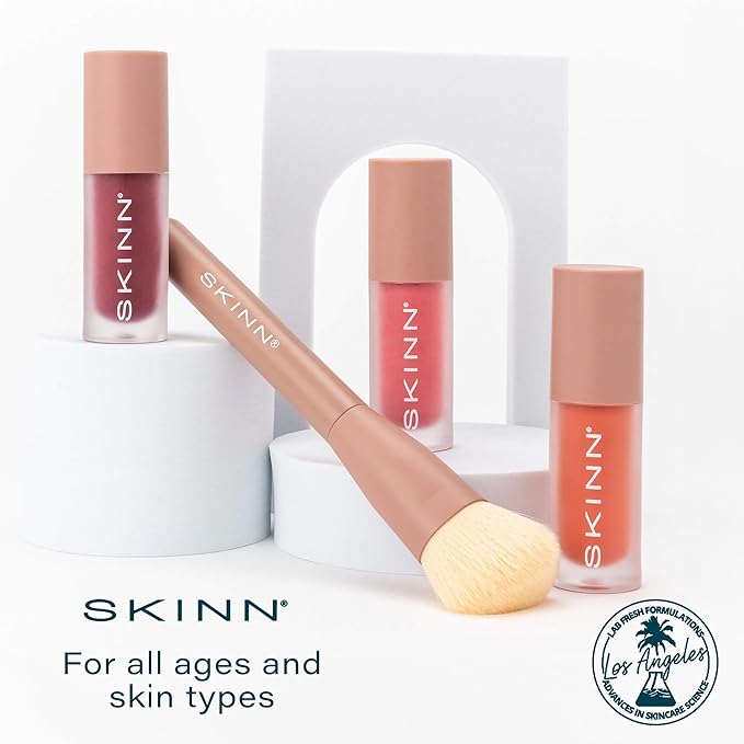 SKINN Treatment Liquid Blush for Cheeks, Coral - Vibrant, Long-Lasting & Buildable Color - Skincare-Infused Make-Up for Fine Lines & Wrinkles - Hydrating & Lightweight Face Makeup Cosmetics
