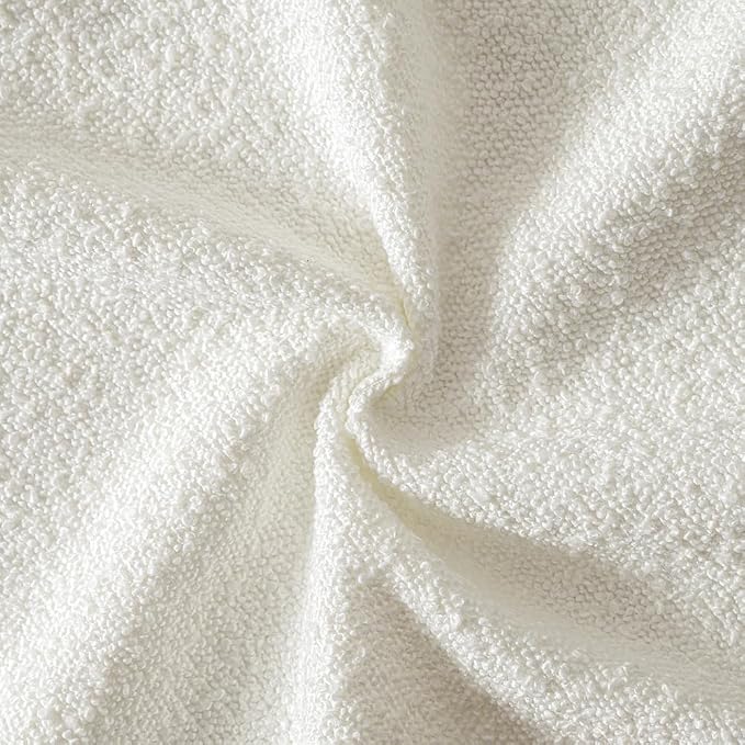 MIULEE 26x26 Decorative Euro Sham Boucle Couch Pillow Covers White | Set of 2 Textured Neutral Throw Pillow Covers, Accent Solid Pillowcases, Sofa Living Room Home Decor
