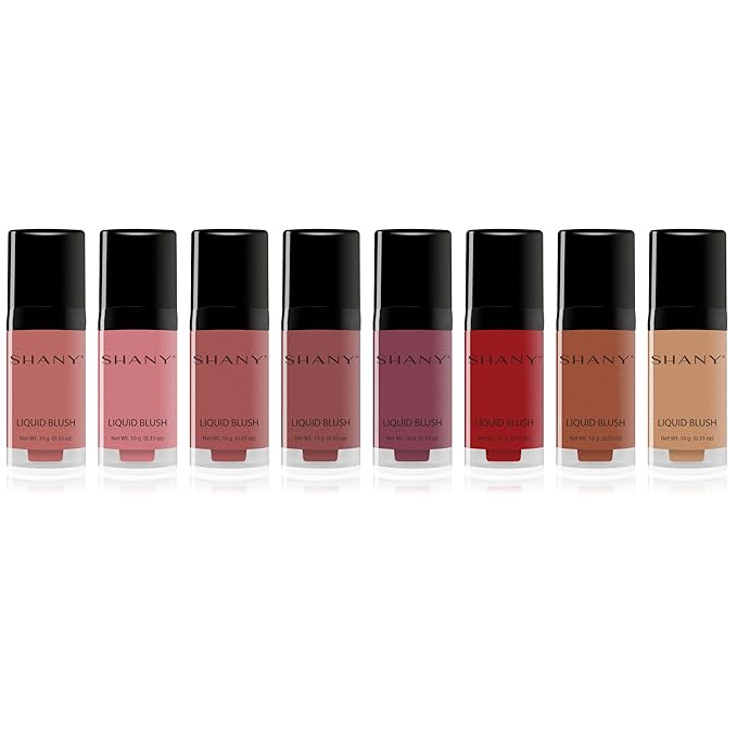 SHANY Paraben Free HD Liquid Cream Blush - Creamy & Blendable Color - DISTINTIVE (Pack of 2)