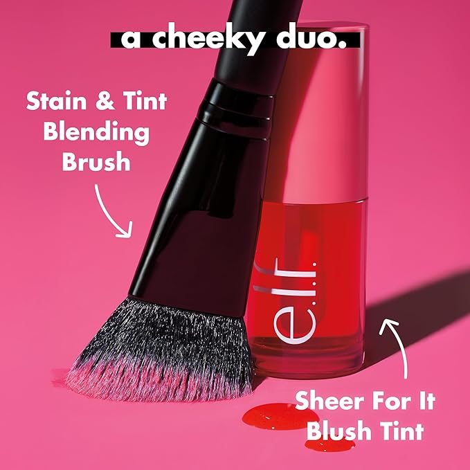 e.l.f. Sheer For It Blush Tint, Multi-Use, Long-Lasting Lip & Cheek Makeup, Creates A Natural Flush Finish, Vegan & Cruelty-Free, Orange Crush