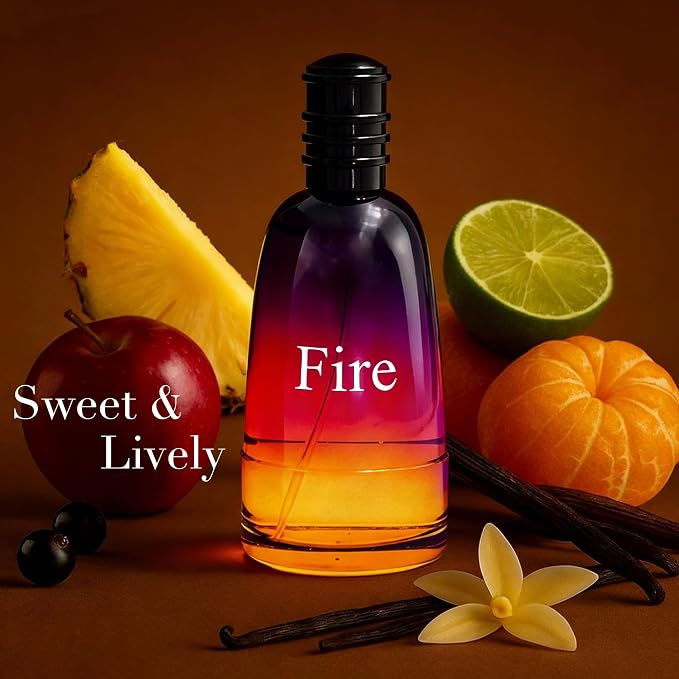AFLUXE Fire, Men's Cologne Gift, Long Lasting EDP, Aura of Elitism & Modern Style, Perfume for Business, Commute and Casual Use, 3.4 Fl Oz