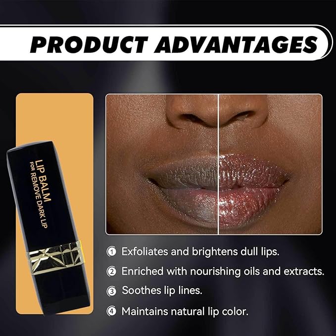 Lip Lightening Lip Balm for Dark Lips – Lip Softening & Hydration,Help Fade Dark Lip Discoloration, Moisturizing Lip Balm for Smokers,Reduces Discoloration & Fine Lines,for Men And Women