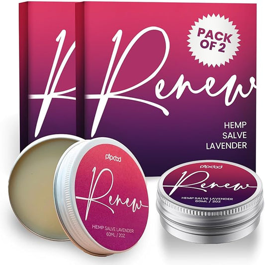 Natural Hemp Extract Salve | Hemp, Organic Shea Butter & Soothing Botanicals | Moisturizes, Heals Dry Skin, Relieves Pain & Inflammation (Pack of 2)