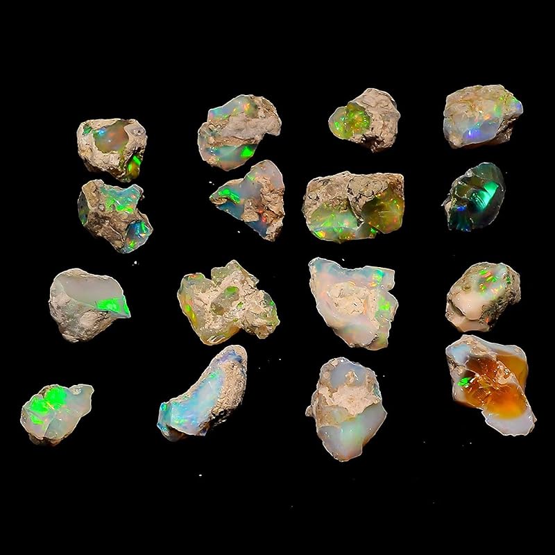 50 carats Ethiopian Opal Raw, Fire Play Opal, Opal Supply, Jewelry Making Stones, DIY Crystals, Chakra Opal, Healing Opals, Birthstone Gemstones, Opal Rough, Rainbow Opal