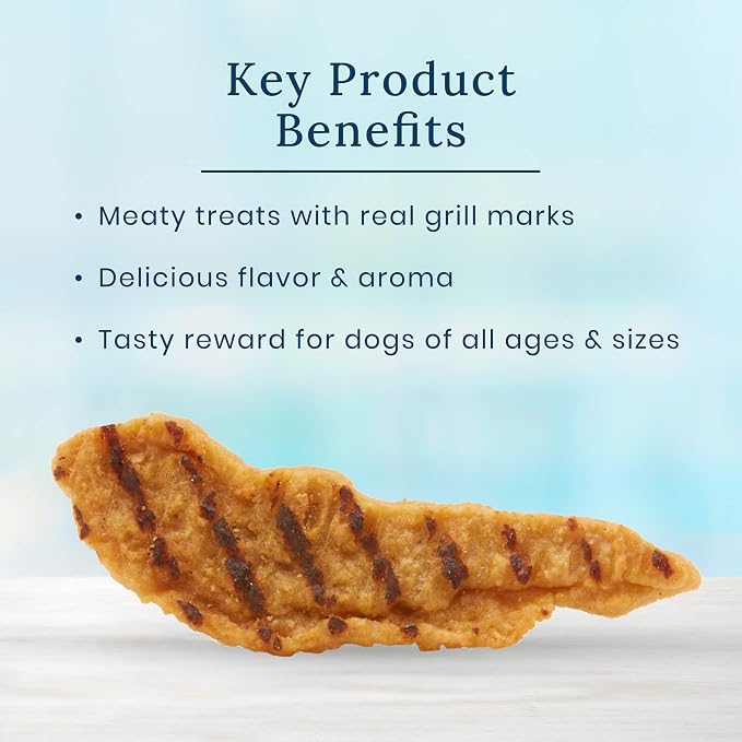 Blue Buffalo True Chews Premium Grillers Dog Treats, Made in the USA with Natural Ingredients, Chicken, 12-oz Bag (Pack of 6)