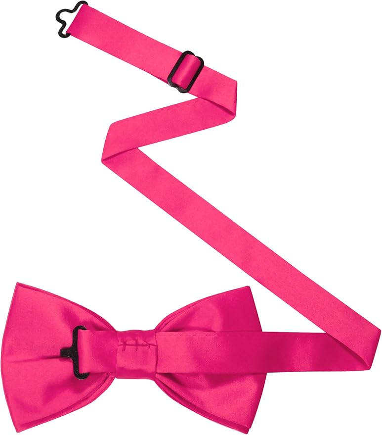 JEMYGINS Solid Color Pre-tied Bow Tie Adjustable Bowtie for Men