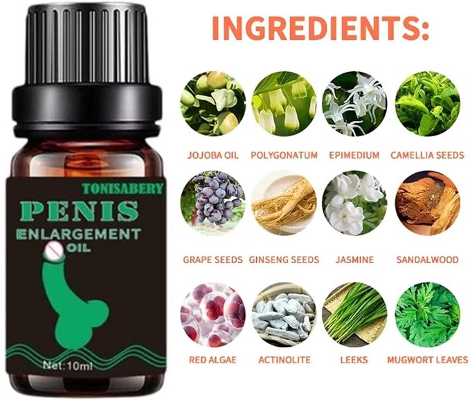 Premium Body Massage Oil for Men Enlargement – Hydrating & Relaxing Skin Care Formula (Pack of 1)