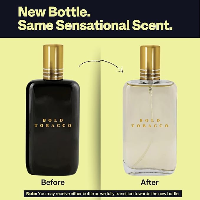 PB ParfumsBelcam Bold Tobacco Eau de Toilette Spray for Men – Warm Woody Spicy Scent with Tobacco Flower, Ginger, Cinnamon & Vanilla – Typically Lasts 3–6 Hours, Masculine Signature Scent, 3.4 fl oz