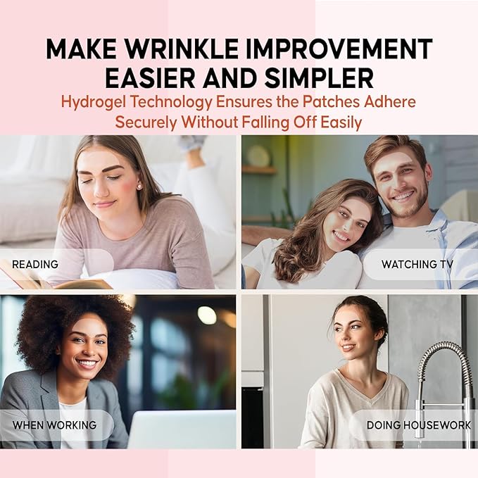 Forehead Wrinkle Patches Overnight 12 Pcs with Collagen: Forehead Fine Lines and Deep Wrinkles Treatment Remover, Anti Forehead and Between the Eyes Facial Wrinkle Patches, Hypoallergenic Patches