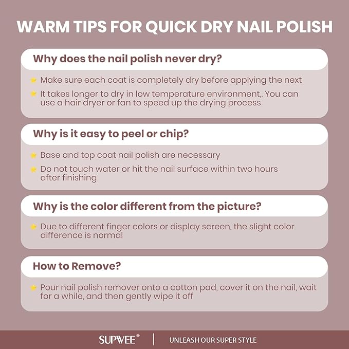 Matte Nail Polish Quick Dry Brown Nail Polish Non Gel, Fast Drying Fingernail Polishes Air Drying Lacquer, Fall Finger, Manicure, Chip Resistant, Vegan, Fast Drying, Streak, Long Lasting