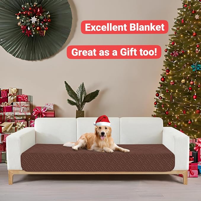 2026 Waterproof Sofa Dog Blanket (30"x70") Comfy Couch Sofa Mat for Pets with Anti-Slip Back, Universal Incontinence Lightweight Liner Pad for Furniture Car Picnic etc Durable Washable, Coffee