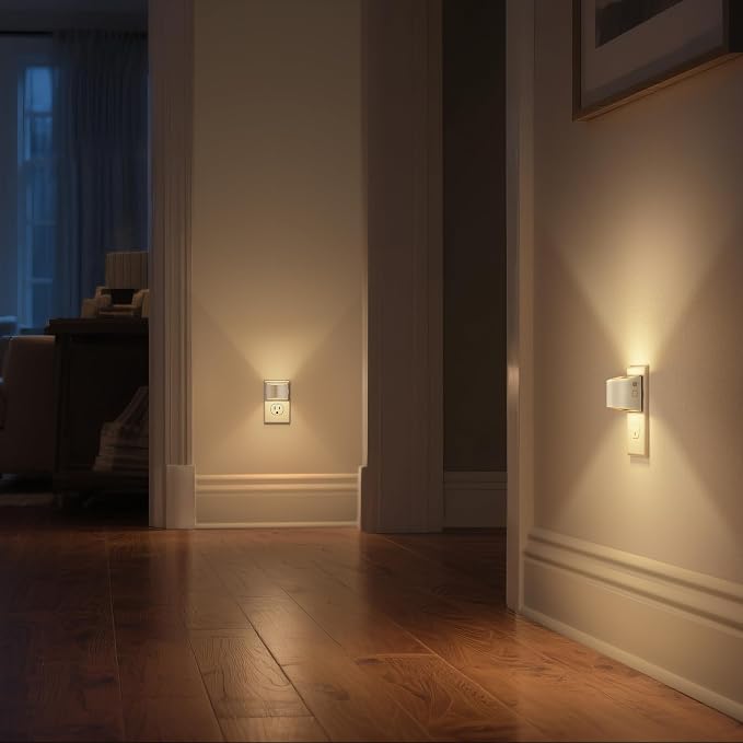 Night Light, Night Lights Plug into Wall, Adjustable, 3000K | 3 Level Brightness Adjustable Night Light, Dusk to Dawn Sensor Nightlights for Adults, Bedroom, Bathroom, Hallway, 2 packs