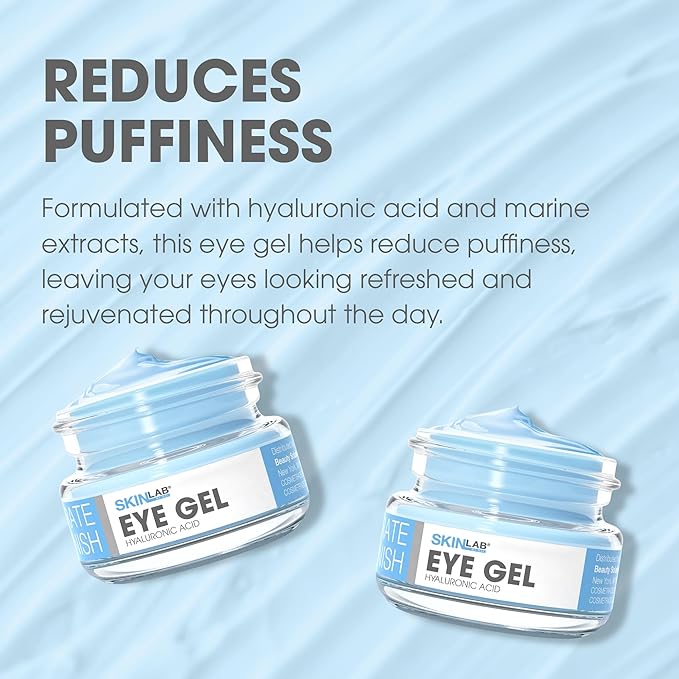 SKIN LAB Hydrate & Replenish Eye Cream – Hydrating Eye Gel Cream with Hyaluronic Acid & Marine Extracts, Moisturizes & Revitalizes Under Eyes, 0.5 oz