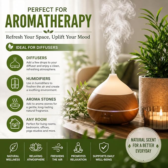 Tea Tree Essential Oil 1 fl oz – 100% Pure & Natural, Uncut & Undiluted – Therapeutic Grade for Diffuser, Aromatherapy, Home Use – Greenhealth
