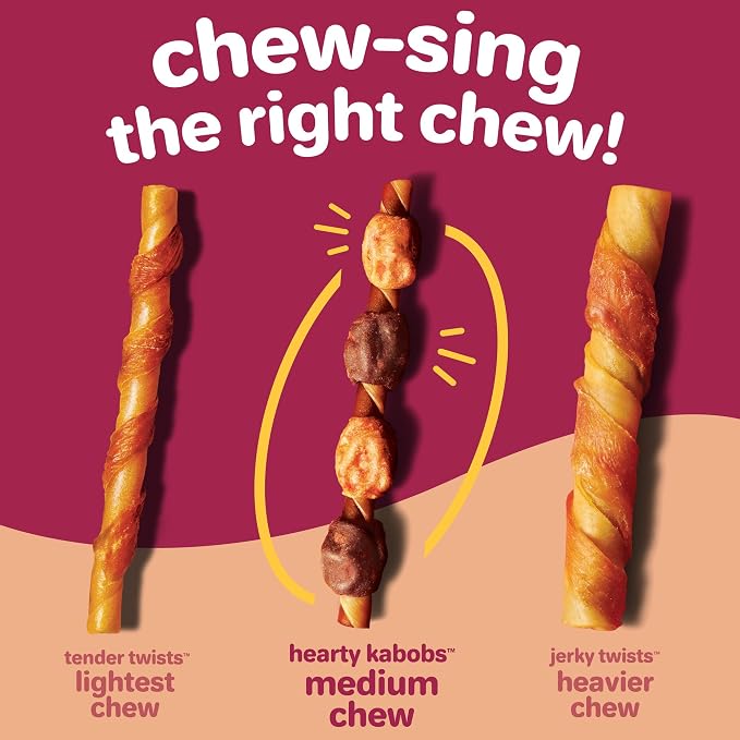Oinkies Hearty Kabobs Rawhide‑Free Dog Treats, 36 Count